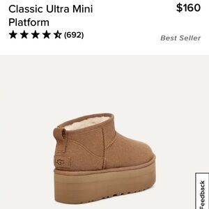 UGG Women’s Classic Ultra Mini Platform, size 8, worn 3x
